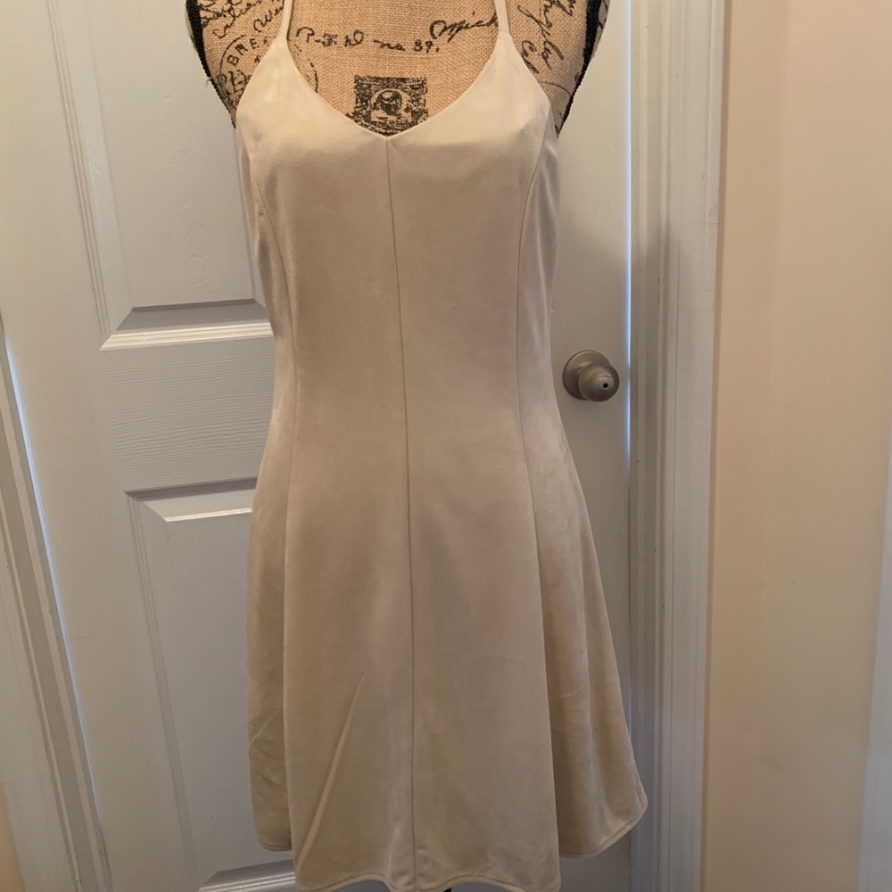 Satin nude dress